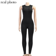 Load image into Gallery viewer, Simenual Casual Solid Bodycon Sleeveless Jumpsuits Sporty Workout Active Wear Skinny 2020 Summer Rompers Womens Jumpsuit Fashion