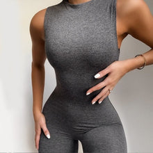 Load image into Gallery viewer, Simenual Casual Solid Bodycon Sleeveless Jumpsuits Sporty Workout Active Wear Skinny 2020 Summer Rompers Womens Jumpsuit Fashion